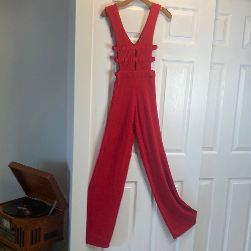 Rehab Lab Jumpsuit, Color is Red, Small, Worn Once